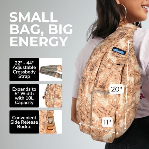 KAVU Rope Sling Bag - Large Crossbody Bags for Women & Men, Dream Trail - 4