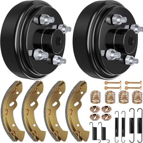 GODCTSUP Golf Cart Brake Repair Kit for EZGO TXT 1996-Up Electric Models, EZGO Brake Hub Drum Maintenance Kit with TXT Brake Drum&Brake Shoes&Spring Kit, OEM# 19186G1, 70794G01, 70795G01