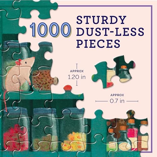 eeBoo 1000 Piece Puzzle - Sorcerer's Den Jigsaw Puzzle for Adults, Square 23" x 23" Made with Recycled Board & Vegetable-Based Ink by eeBoo - Used condition - Image 3