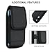 ykooe Cell Phone Pouch Nylon Belt Holster Case Compatible with iPhone 17 16 15 14 13 12 11 & Pro Models, Samsung Galaxy S20 S21 S22 S23 S24 S25, Black–L