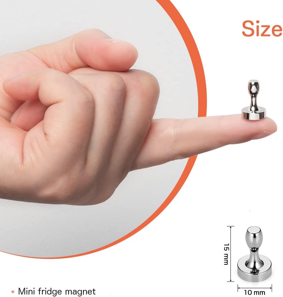BTLIN Fridge Magnets Strong Small, Mini Magnetic Push Pins for Kitchen Refrigerator Magnetic Board Whiteboard Office 32Pack - Image 2