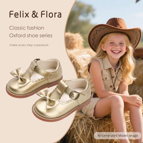 Image of Felix & Flora Toddler Little Girl Mary Jane Dress Shoes - Ballet Flats for Girl Party School Shoes
