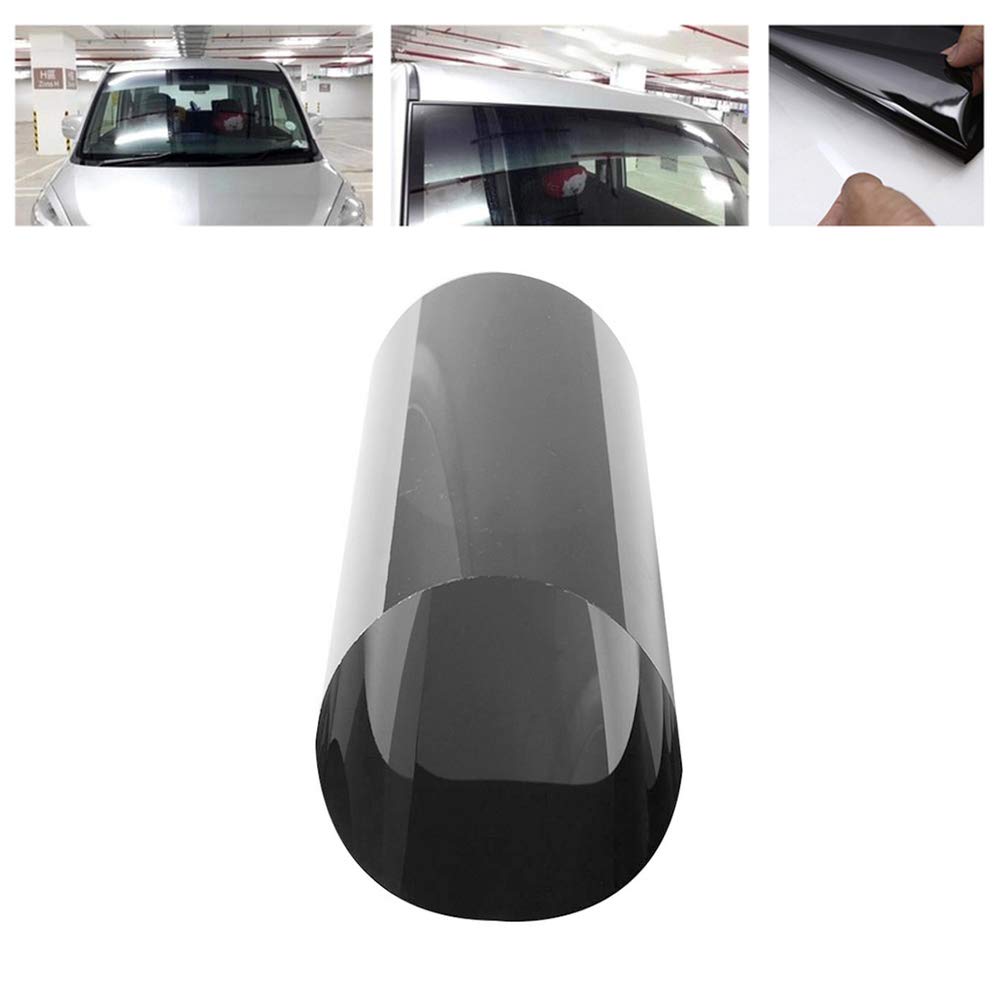 SoonbuyCar Front Windscreen Sun Shade Film 20cm X 150cm Black Clear Solar Film Anti-UV Sun Shade Car Sun Protection Accessories for Auto Accessory