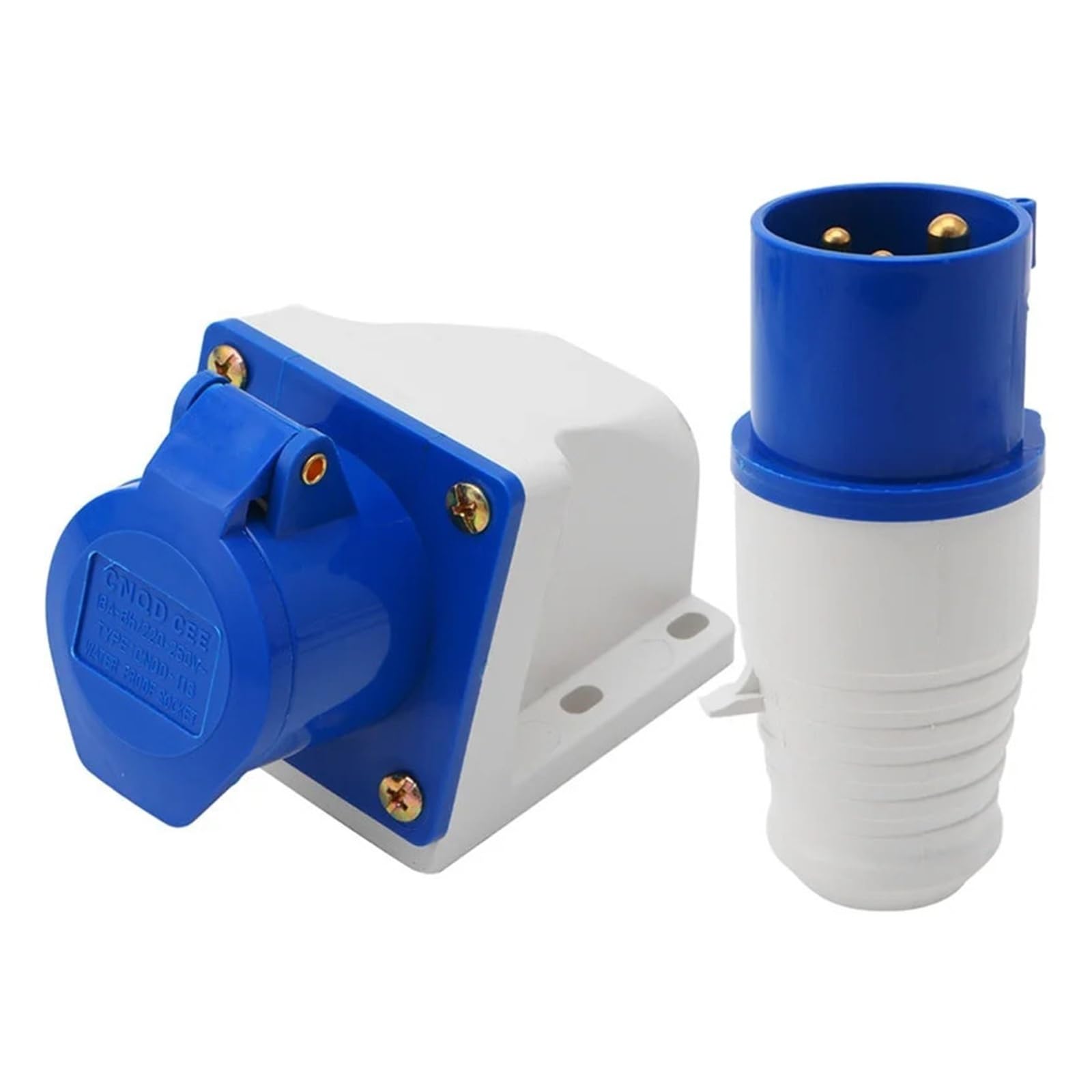 Enchufe industrial 220-250V de 16 A ideal para herramientas en talleres y obras