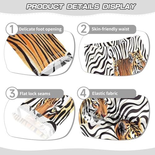 Toddler Girls Leggings Printed Yoga Pants Leggings Tigers and Stripe for Kids3