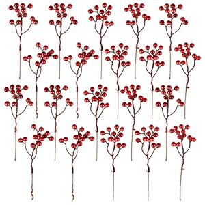 Fangoo20pack7inchburgundyredberrypicksforchristmastreebranchesdecorationsforhomehollyberriesforcraftswinterholidayweddingdecor Urban Country Home Decor Fangoo 20 pack 7 inch burgundy red berry picks for christmas tree branches decorations for home holly berries for crafts winter holiday wedding decor urban country home decor