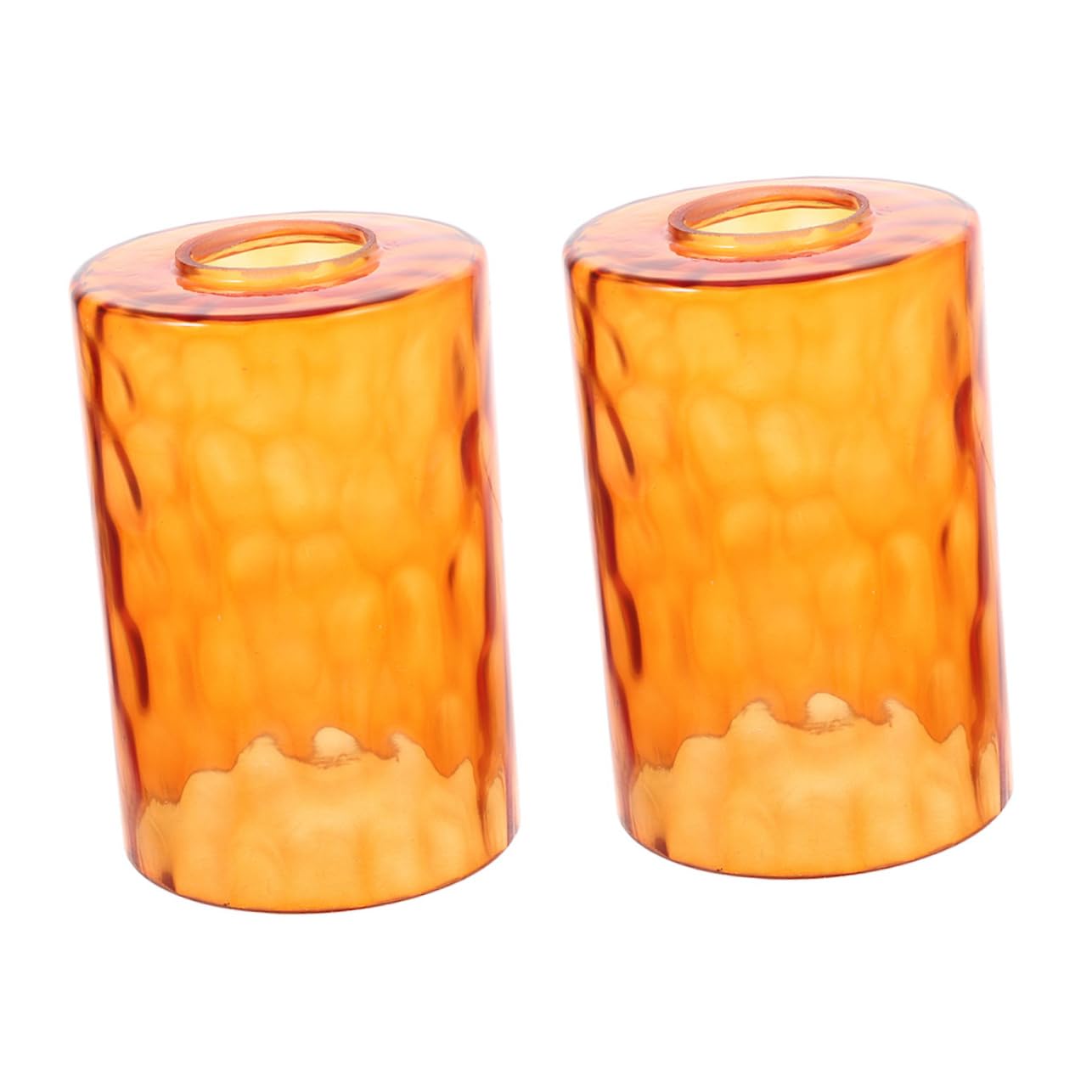 Abat-jour en Verre Orange Cylindrique de Rechange 2 Pièces