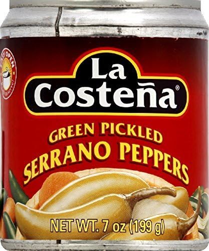La Costena Green Pickled Serrano Peppers, 7-Ounce (Pack of 12)