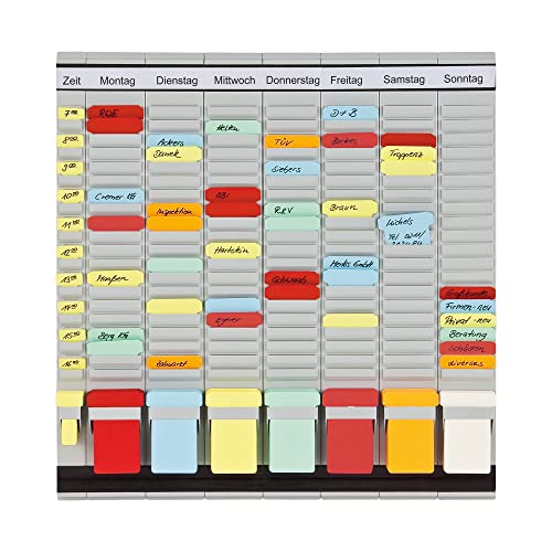 Franken PV1020 Organiseur de bureau avec cartes en T et en-têtes en allemand 20 pièces 47,4 x 49 cm