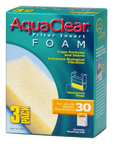 Aquaclear A1392 30-Gallon Foam Inserts Black 3-Pack