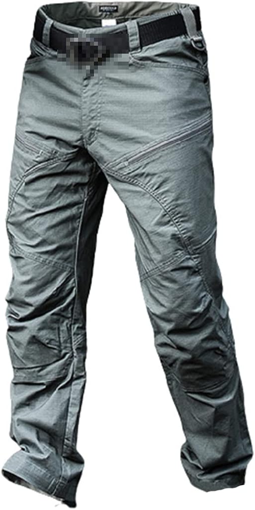 KEHAIOO Mens Black Tactical Cargo Pants, Trekking Jogger Casual Trousers, Hiking Military Streetwear Sweatpants