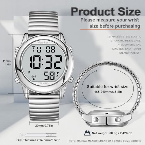 Montre parlante atomique malentendant - Heure auto et grands chiffres - 6