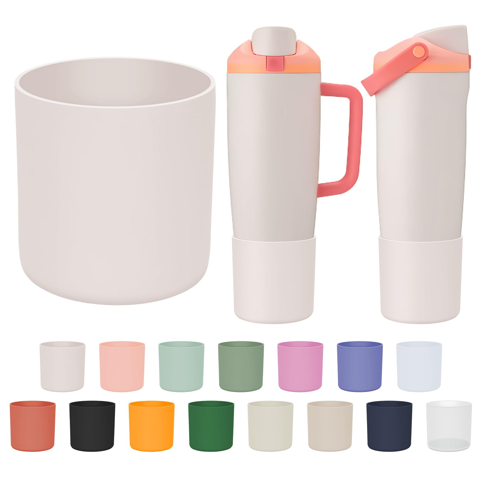 Silicone Higher Boot Compatible with Owala 30oz & 40oz FreeSip Sway Bottles & Tumblers, Large Protection Anti-Slip Bottom Cover Sleeve for Freesip Sway Tumbler and Bottle