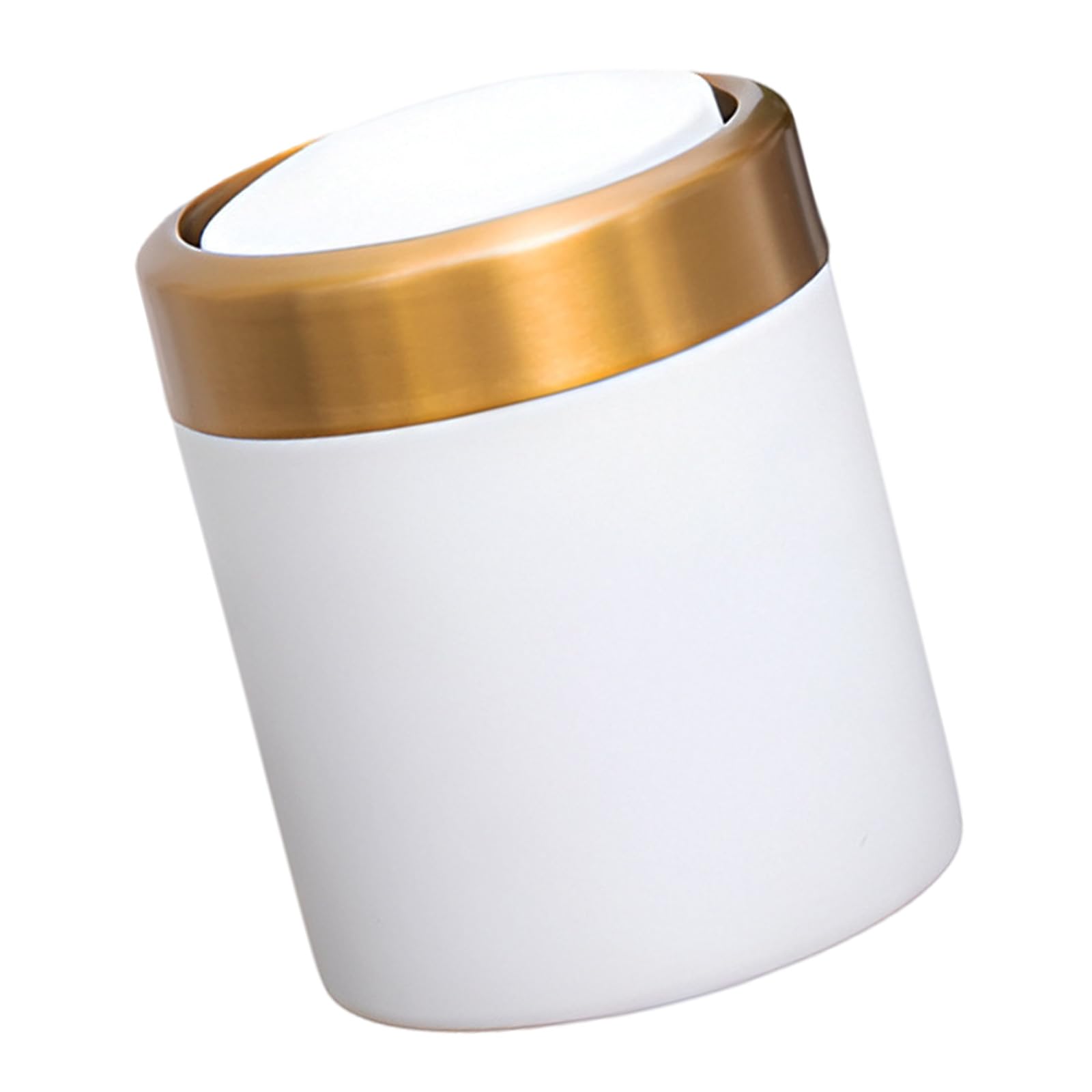 Buxuaaaa Trash Bin Space Saving Brushed Stainless Steel Trash Can for Table Top Use in Kitchens and Offices Waste Container Table Top Can