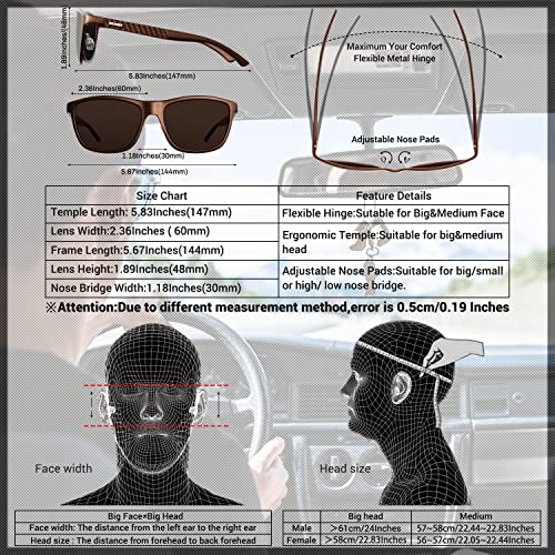 Image of ROCKNIGHT HD Polarized Driving Sunglasses UV400 Protection Lightweight Al-Mg Metal Frame Outdoor Casual 60mm