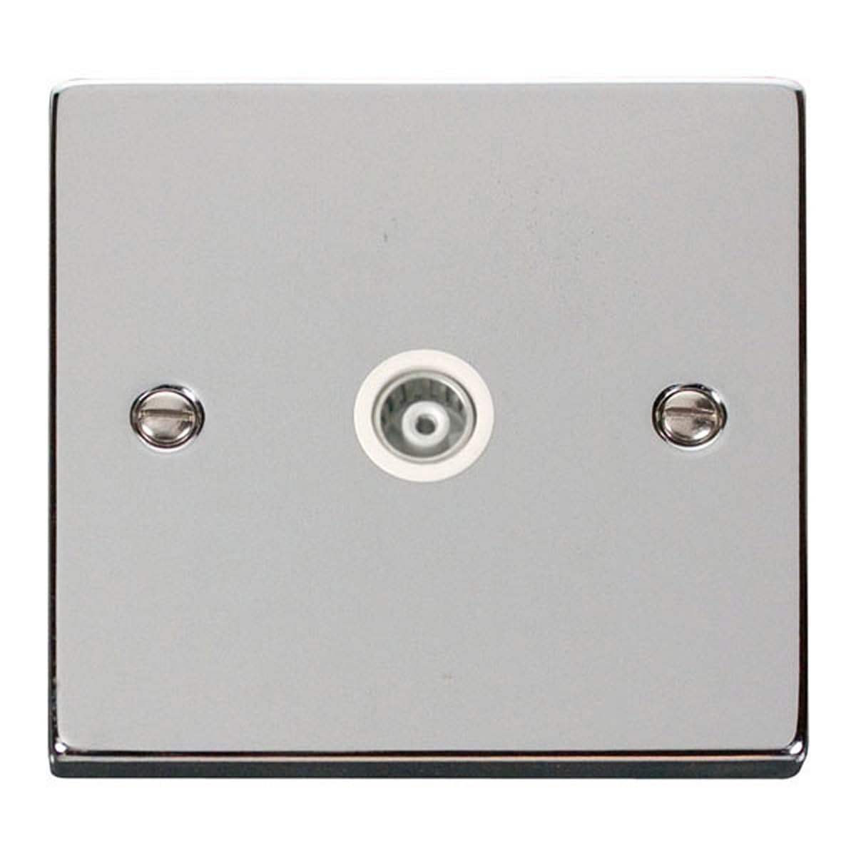 Click Polished Chrome Single Isolated Coaxial Socket