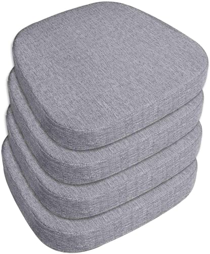 SDNAM Lot de 2/4/6 Galette de Chaise de Salle à Manger avec Attaches – Coussin de Chaise de Cuisine Déhoussables et Lavables, Antidérapants, Coussin de...