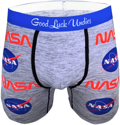 Good Luck Undies Men's NASA Boxer Brief Underwear, Medium