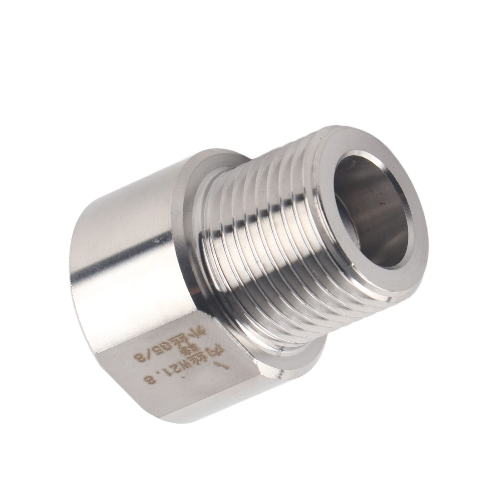 Aluminiowy zawór adaptera cylindra CO2 W21,8 do G5/8 do konwersji imperialnej, kompatybilny regulator CO2 do systemów napojów, piwowarstwa domowego i zastosowań gazowych (W21.8 do G5/8)