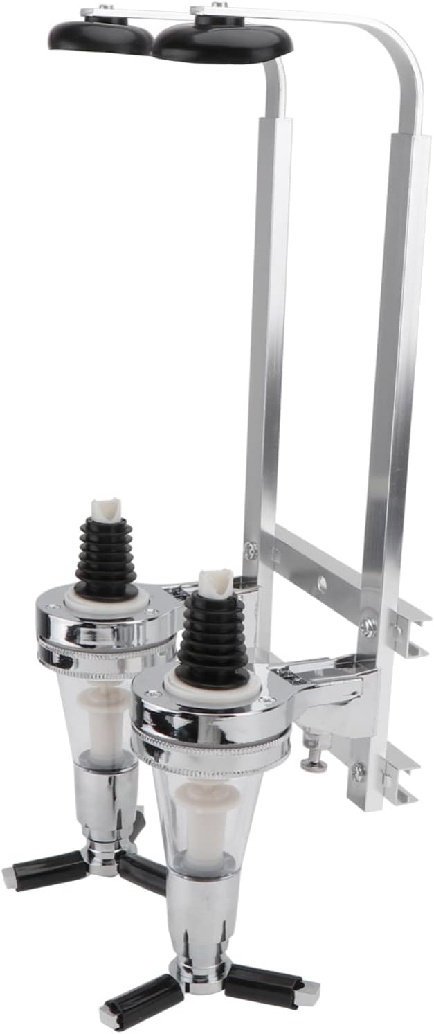 Bottle Wall Mounted Spring-loaded Liquor Dispenser Dual Spout for Home Bar and Parties Neat Measuring System to Prevent Wastage and Spillage