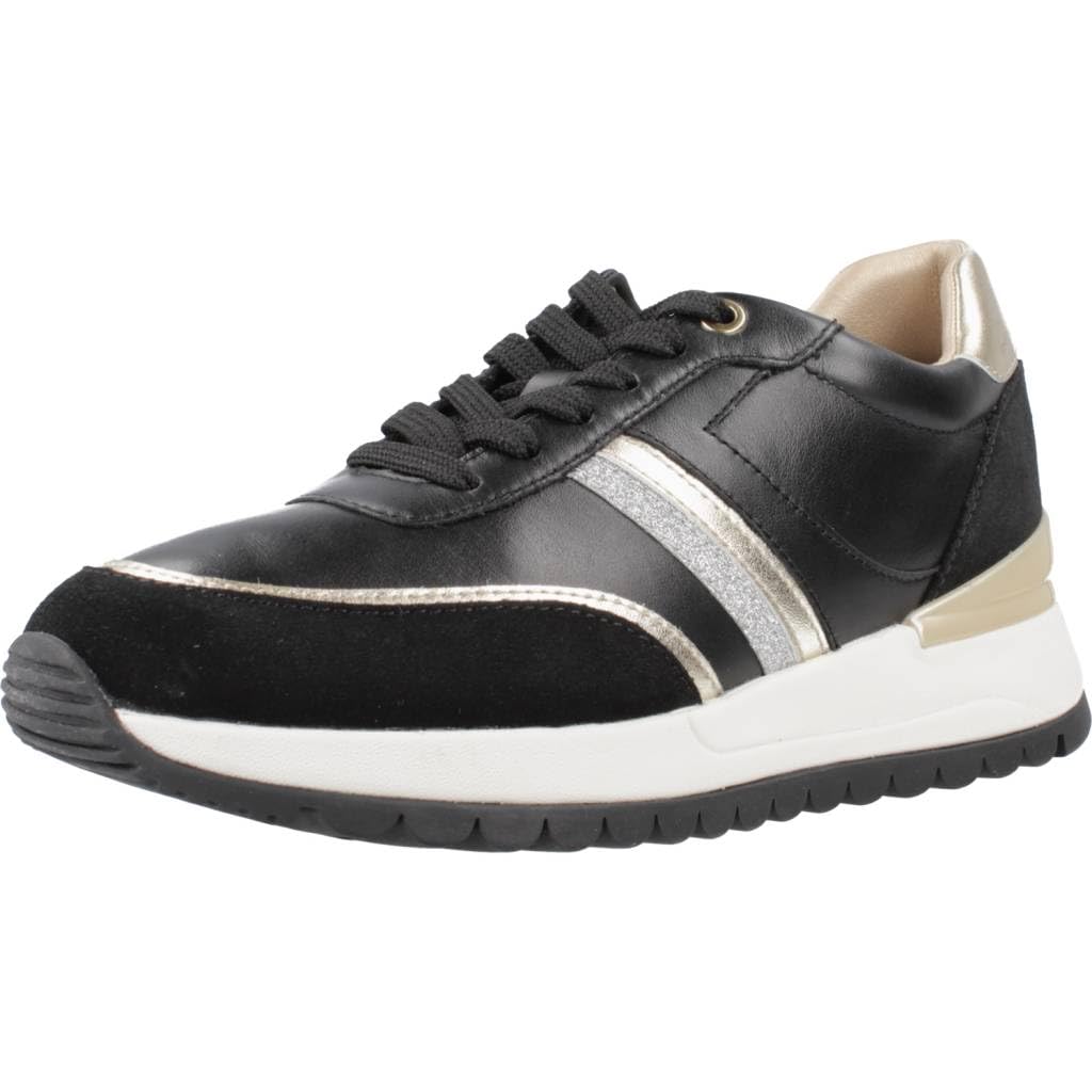 Geox Women's D Desya Sneaker, Black, 6 UK