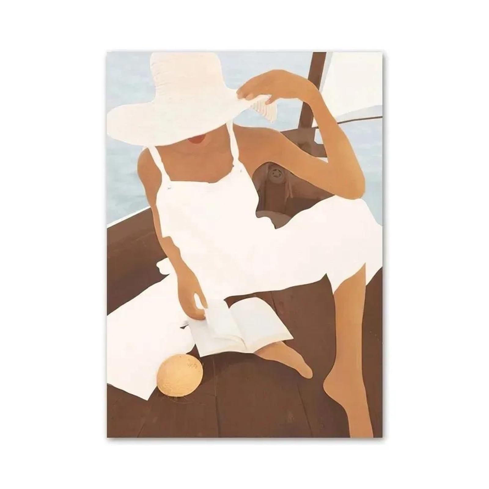 Impression abstraite de fille à la mode sur toile scandinave premium 30x40
