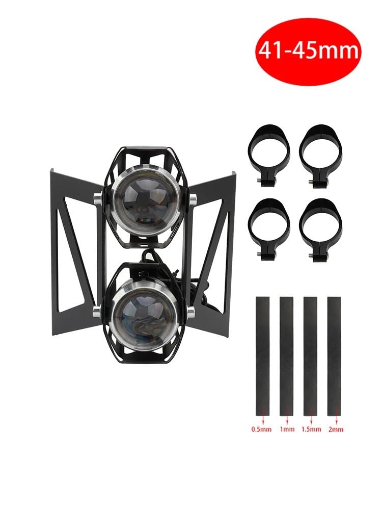 Reflektory motocyklowe Pasuje do Suzuki motor terenowy motocykl pomocniczy reflektor przeciwmgielny zmodyfikowany podwójny reflektor W/zacisk przedniego widelca 41-45mm Światło Do Jazdy