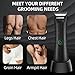 Body Hair Trimmer Men - Pubic Hair Trimmer with Ceramic Blade Heads, Ball Shaver for Private Parts with LED Light & Display, Body Shavers Groomer IPX7 Waterproof for Wet/Dry Use