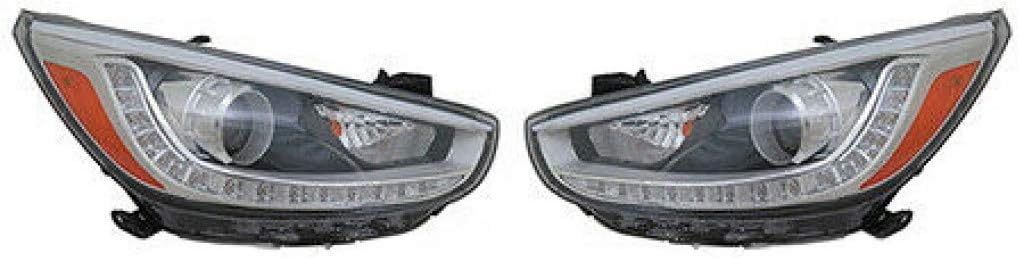 Left Headlight For 2015 2016 2017 Hyundai Accent Driver Side Halogen W/o LED EBa