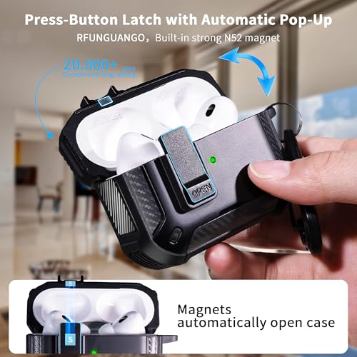 Image of RFUNGUANGO for AirPods Pro 2 Case, Black