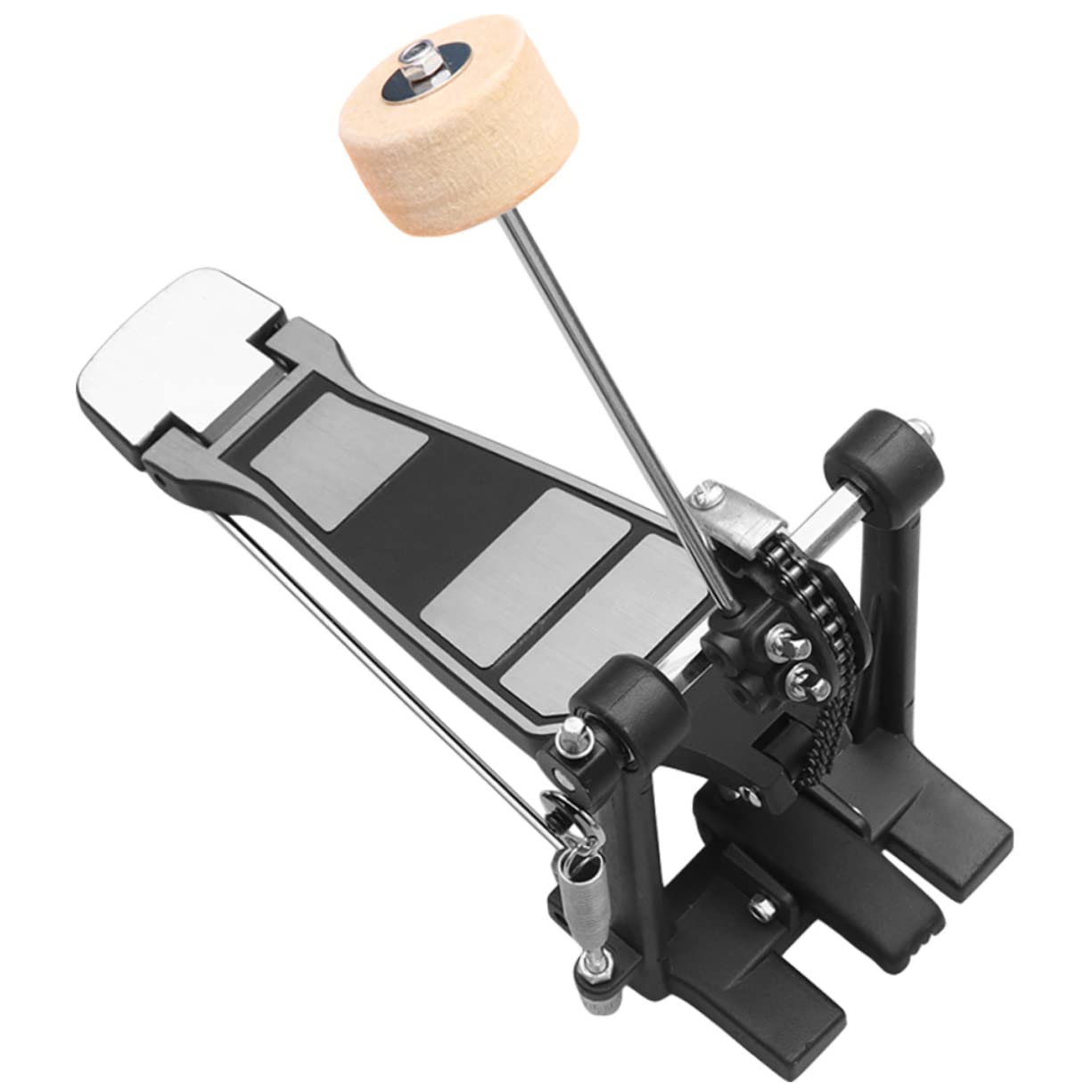 Toddmomy Pédale de Grosse Caisse Simple Alliage avec Feutre Ajustable Accessoire pour Débutants et Enthousiastes de Batterie