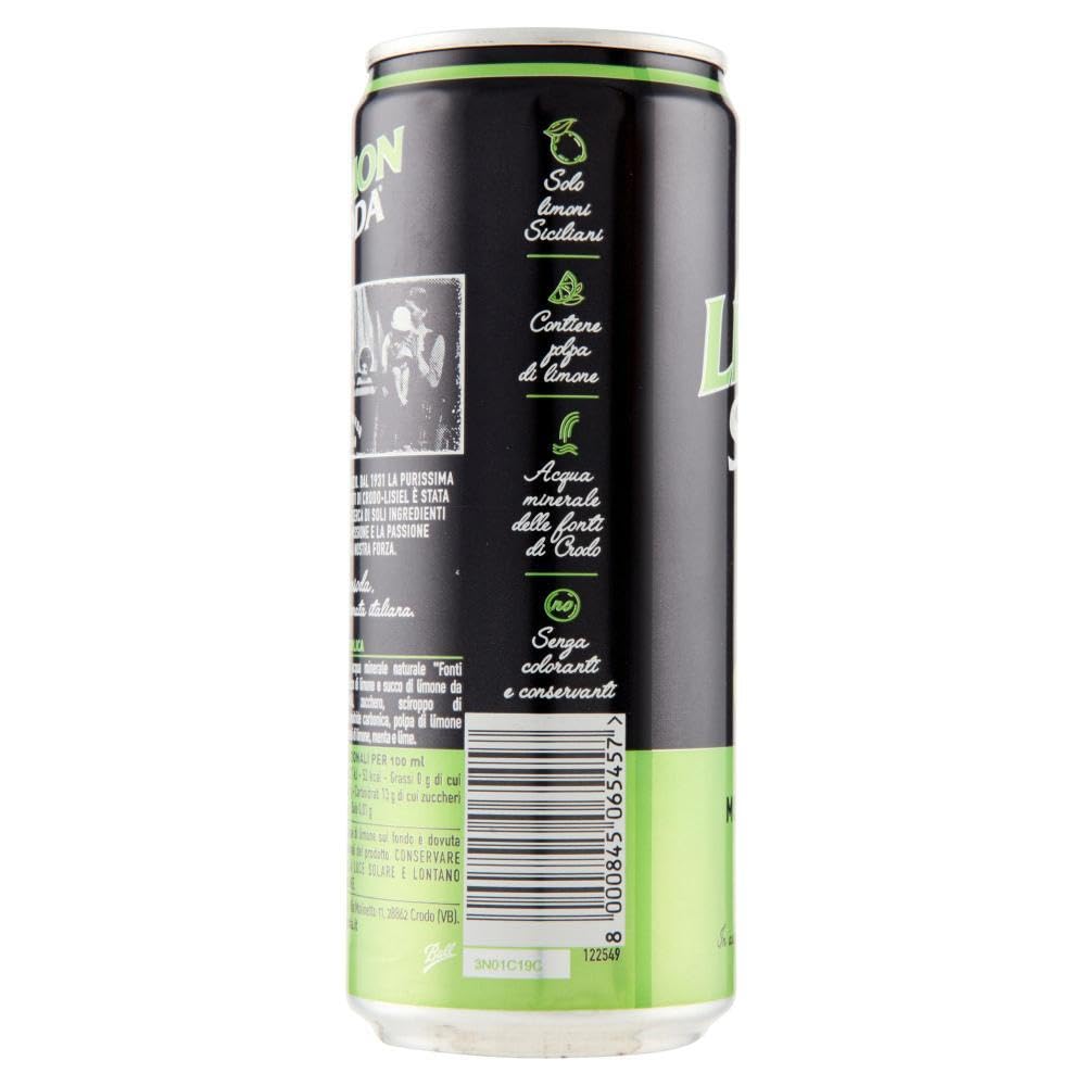 Italian Gourmet Lemonsoda Mojitosoda Testpaket Bibite Softdrinks 72 x 33cl | Bevande frizzanti, erfrischend mit Zitrus- und Cocktailnote, gekühlt, Gesamtnettogewicht 23,76 L + Kostenlos Polpa 400g