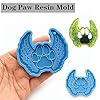 GrWisdAT 3PCS Paw Print Mold Silicone Dog Paw Resin Mold Blue Dog Tag Charm Resin Molds for Keychain Necklace Pendant DIY Crafts Jewelry Epoxy Resin Casting Tools #2