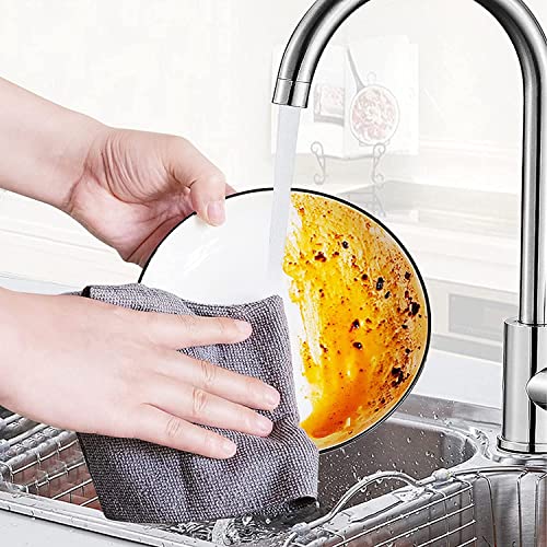 Rollii Reusable Microfiber Towels Roll, Roll Of Reusable Microfiber Towels For Cars Soft Cleaning Rags All Purpose Absorbent Kitchen Cloth (9.8 * 9.8In, Gray) #TOP1