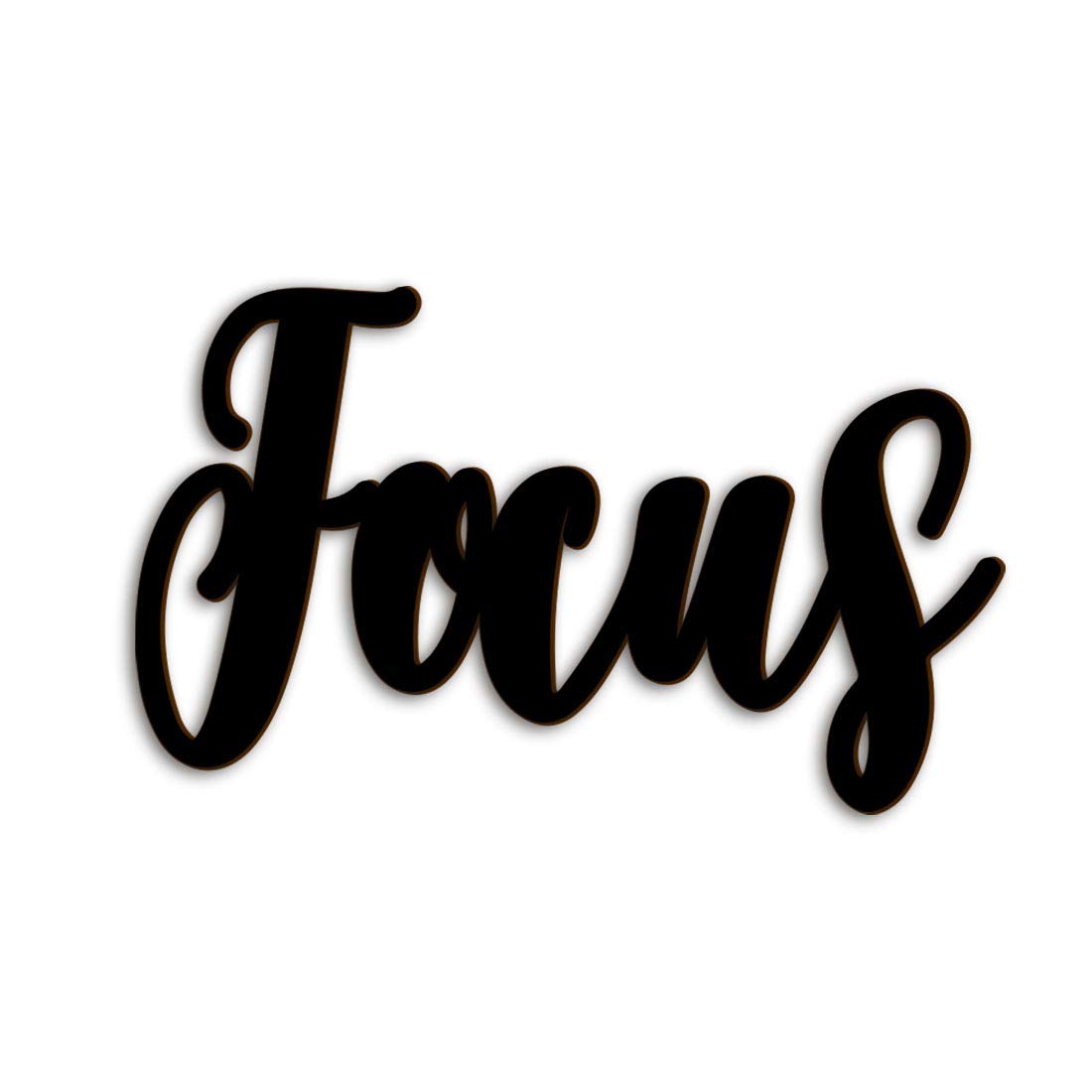 100Yellow® Focus MDF Plaque Painted Cutout Ready to Hang Home Office Décor Wall Art (Wooden,7.5x11.5 Inch)-Set of 2