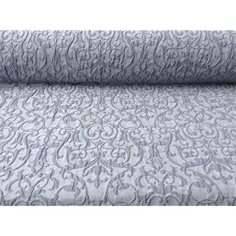 French Vintage Bliss Blue Grey Curtain Fabric Cover
