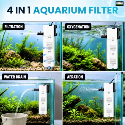 Image of BURAQ Pets XQP-1000F Aquarium Filter | 14W | 1000 L /H Up to 4 ft Fish Tank