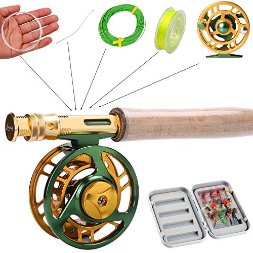 Image of Sougayilang Fly Fishing Rod Reel Combos with Lightweight Portable Fly Rod and CNC-machined Aluminum Alloy Fly Reel,Fly Fishing Complete Starter Package