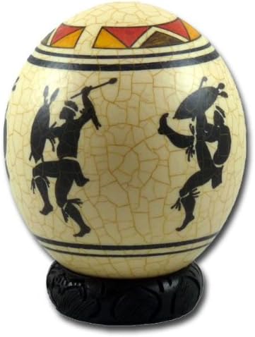 Ostrich egg "Zulu dancers"