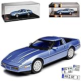 Aus Metall mit Plastikteilen Chevrolet Corvette C4 Coupe Blau 1983-1996 1/43 IXO PremiumX Modell Auto mit individiuellem Wunschkennzeichen