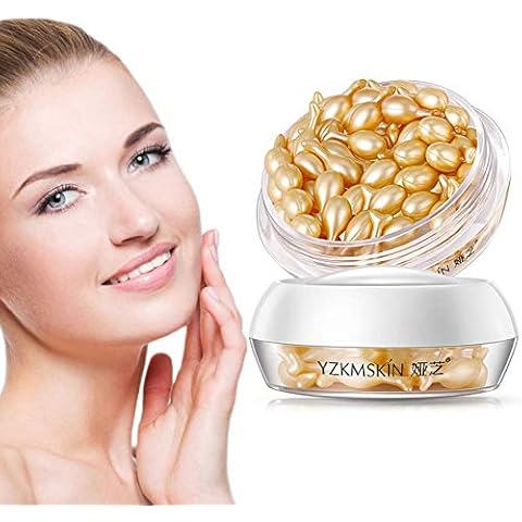 Face Serum Capsules, Reducing Fine Lines Skin Brightening Hydrating Firming Lifting Hyaluronic Acid Essence Capsules Anti-aging Vitamin E Serum Whitening Essence Hydrating Face Serum 30 Capsules Cover