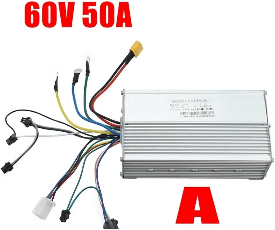 1Set Replacement Parts Accessories for JP 60V 50A DC Brushless Controller Dual Motor for Electric Scooter E Bike Brushless Controller, silver