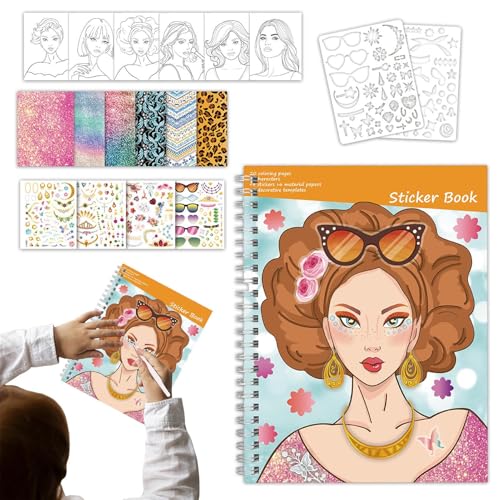 Libro De Pegatinas De Vestir - Libro de Actividades Reutilizable de Vestir y Dibujar - Juguetes Educativos Para Niños En Casa Viajes Aula