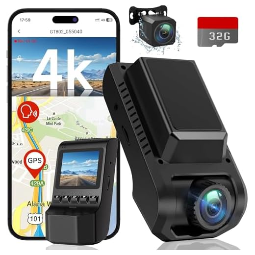 4K Ultra HD Dual Dash Cam for Cars