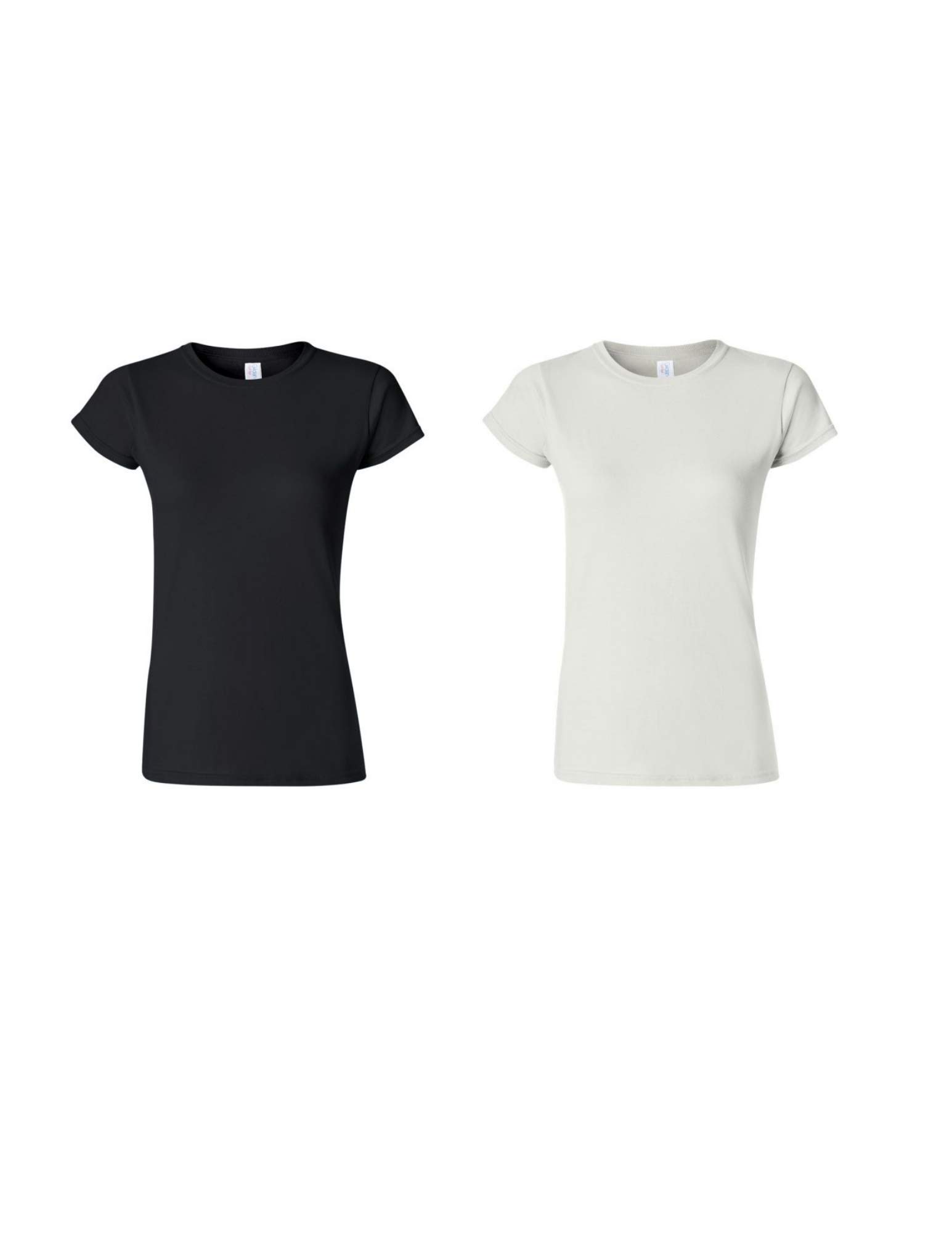 Gildan Women's Softstyle Cotton T-Shirt 2-Pack - Style G64000L, Black & White, Size Medium - View #6