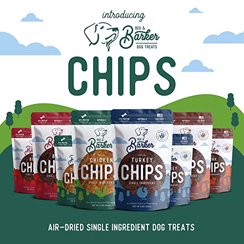 Beg & Barker Pork Chips for Dogs (8 Ounce, Pack of 1) - Single Ingredient Dog Treats Made for Large & Small Dogs Protein Human Grade Dog Treats Made from Real Meat Pork, Made in USA - Thumbnail 5