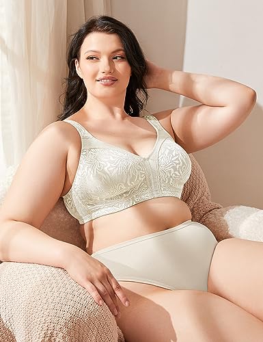 Image of Wingslove Women's Full Coverage Non Padded Comfort Minimizer Wire-Free Bra Plus Size