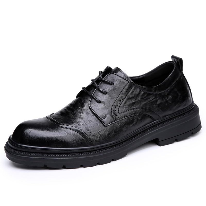 Men's Business Casual Oxford Shoes Derby Lace-Up Patent Leather Dress Tuxedo Classic Comfort Brogue Shoes