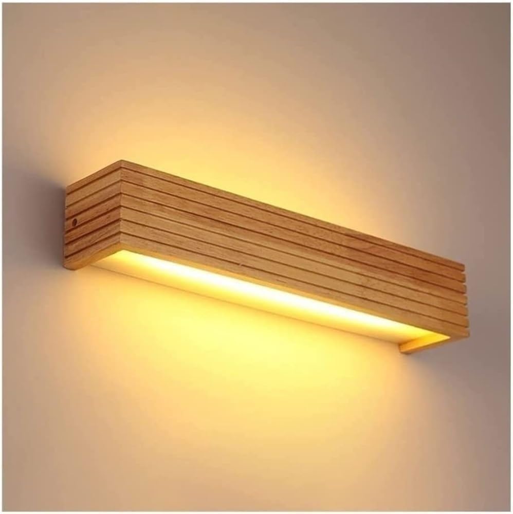 Aplique de pared de madera retro e iluminación de interior estilo granja antiguo para dormitorio 8
