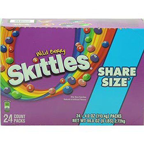 Skittles King Size Wild Berry, 24 Count (SUGAR CANDY
